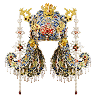 龙凤瑶汉服婚服凤冠中式明制婚礼新娘头饰奢华手工自制原创设计