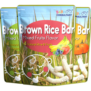 宝贝顾问米条宝宝手指泡芙儿童零食磨牙棒造型糙米条送婴儿辅食谱