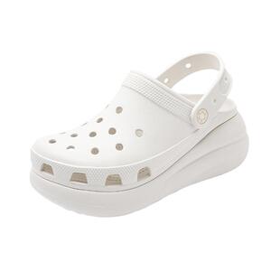 足间舞洞洞鞋女款新款夏季厚底增高防滑凉鞋海边度假沙滩外穿拖鞋