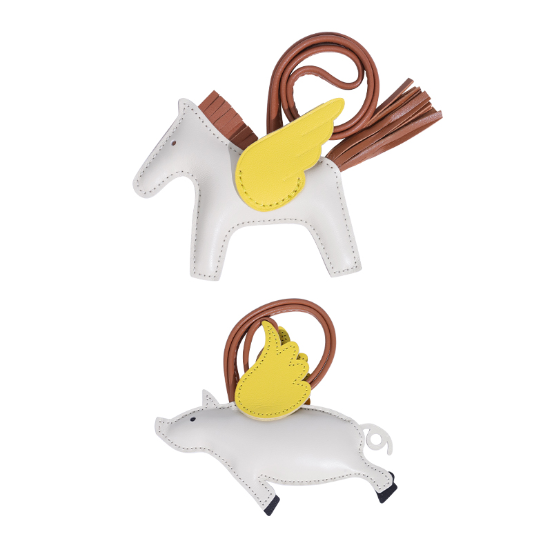 帜意ZYZii H家小飞马/小飞猪羊皮鳄鱼皮包包挂件轻奢配饰