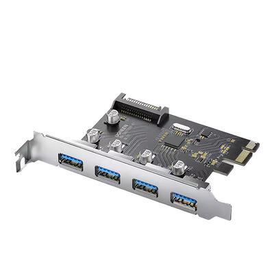 绿联PCIE转USB3.0扩展卡4口1拖四接口台式机电脑机箱主机内置主板