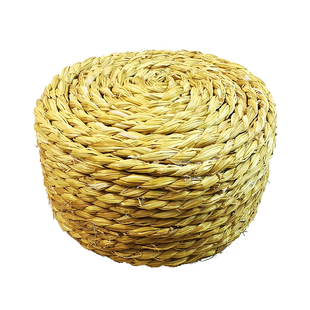 糯稻草绳墩子纯手工稻草绳编织工艺仿真坐墩角落创意造型橱窗摆件