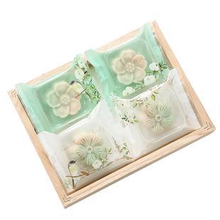 月饼包装袋绿豆糕机封袋带底托内托2025新款冰皮月饼自粘自封袋子