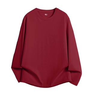 班尼路S&K马年t恤长袖红色纯棉打底衫男款春季本命年青少年上衣Y