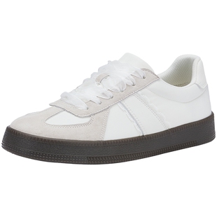 热风芭蕾风德训鞋女款2025年春季新款百搭休闲鞋蕾丝板鞋软底女鞋