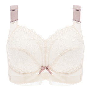 倾慕艺生大胸显小胸防下垂收副乳文胸罩胖mm薄抹胸全罩杯大码内衣