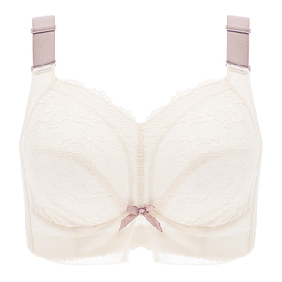 倾慕艺生大胸显小胸防下垂收副乳文胸罩胖mm薄抹胸全罩杯大码内衣