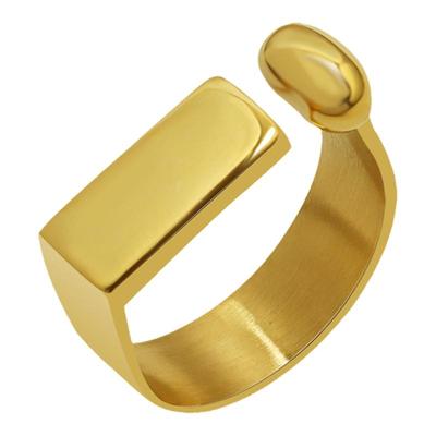 法式复古欧美风几何小众钛钢戒指