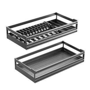 意铂尼31/39深浅柜厨房拉篮定制抽屉式碗篮铝合金橱柜锅碗碟工具