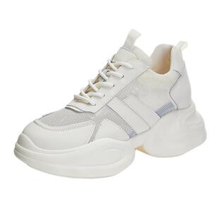 内增高老爹鞋女夏季薄款网面透气休闲运动女鞋2026新款厚底网鞋子