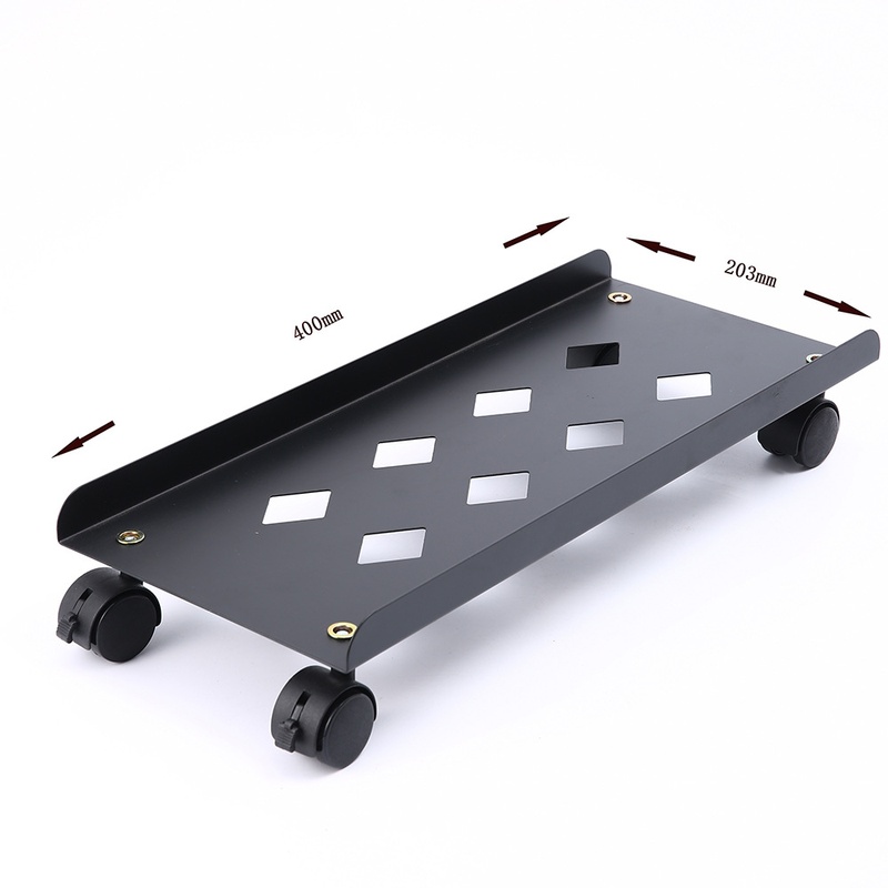 可调节机箱电脑主机托架置物架支架放置柜台式桌下可移动带轮底座