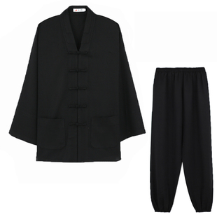 武当道服女装春秋季加厚三宝领道士服装男冬款居士禅修加绒道士装