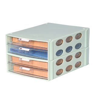 腾正跃学生抽屉式文件盒办公室组合式A4单据文件架桌面文具储物盒