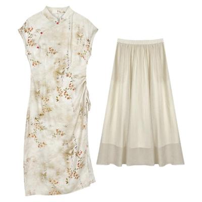 新中式改良旗袍禅意风半裙套装