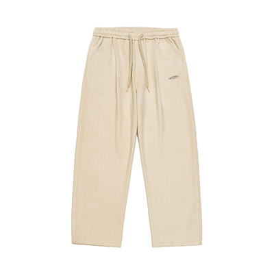 GOGOSOON加厚麂皮绒裤子男340g新款2025秋冬直筒休闲裤青少年宽松