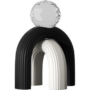 几何艺术软装高级感水晶球摆件意式极简客厅柜子电视柜酒柜装饰品