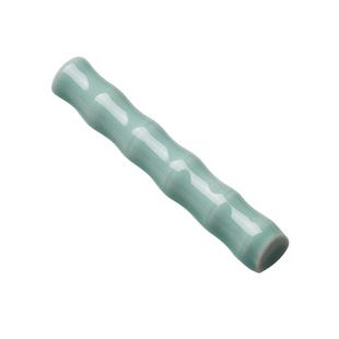 陶瓷竹节镇纸镇尺一对创意笔搁学生书法国画用品文镇压书器镇纸尺压纸毛笔压纸石文房四宝桌面小摆件毛笔架子