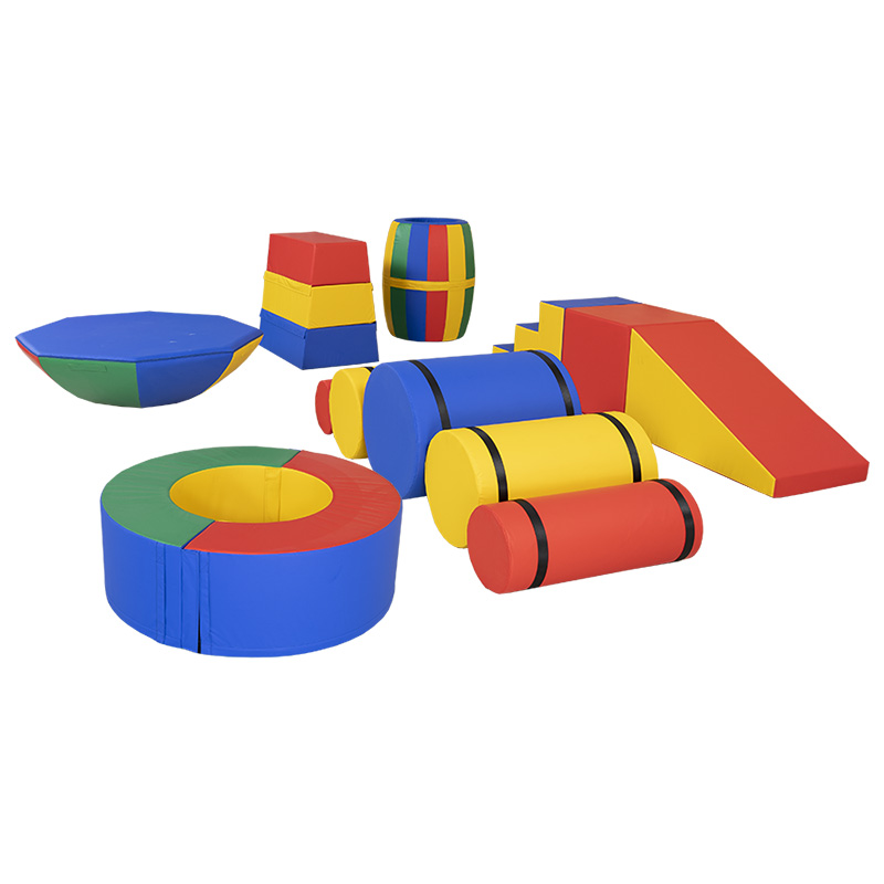 儿童早教体适能运动软包感统器材软体大斜坡啤酒桶甜甜圈圆柱组合