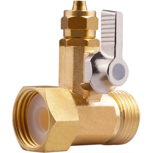 净水器进水三通球阀铜三通4转2分3分PE管阀门纯铜一体开关自来水