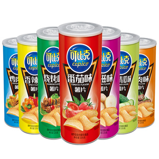 可比克薯片24罐超值装团购 罐装袋装超大分量多口味聚会休闲零食