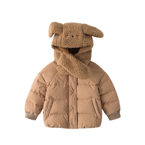 丽婴房男童女童羽绒服冬季时尚儿童拼接卡通造型羽绒外套