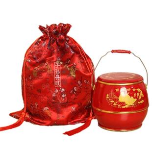 新娘嫁妆子孙桶百子图子孙袋龙凤袋果子袋子孙五宝结婚庆陪嫁用品