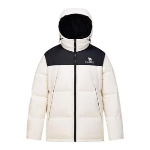 骆驼户外羽绒服男冬季加厚2026连帽短款面包服保暖防寒外套女