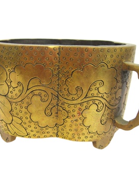 梅花香炉纯铜质摆件饰品