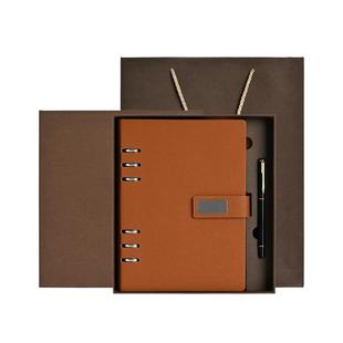 新款A5/B5活页笔记本礼盒定制可印logo可拆卸同色本子礼盒精致高级商务办公笔记本公司年会高档礼品定制刻字