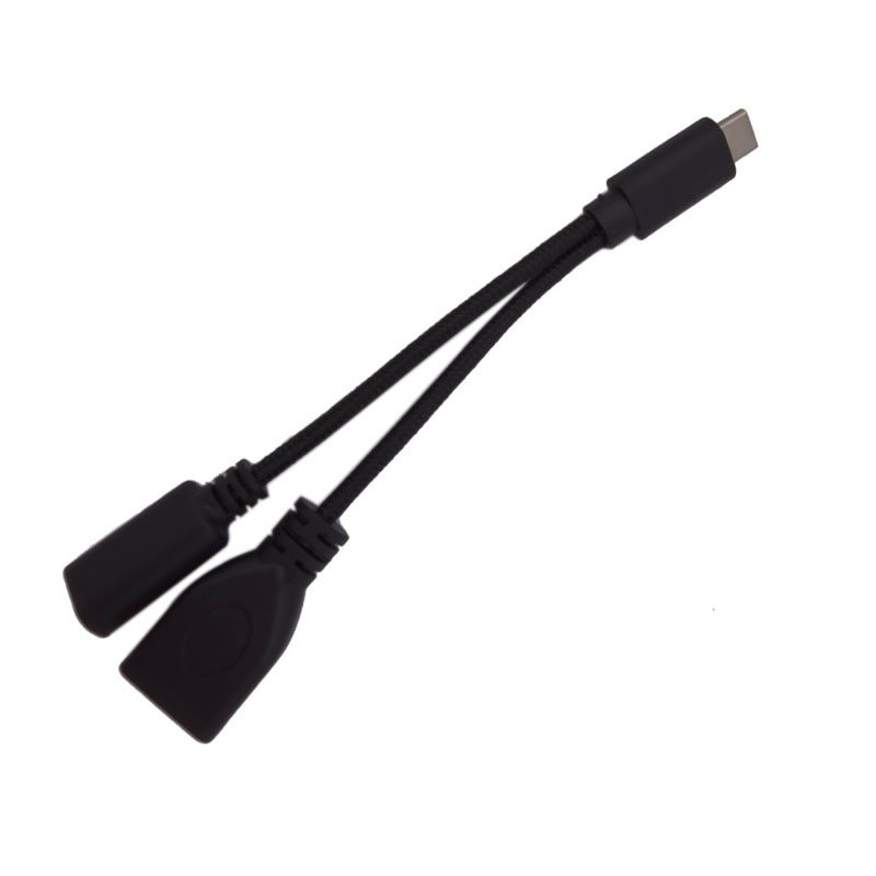 Type-C转USB/OTG一分二充电线