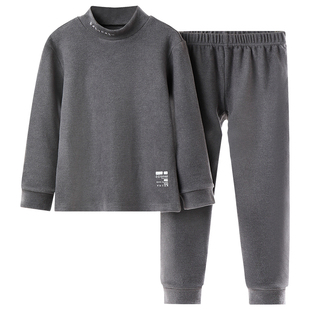 女童保暖内衣套装秋冬季暖绒加绒加厚自发热男童儿童打底秋衣秋裤