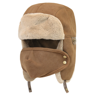 帽子男冬季户外骑行保暖神器加厚套头防风防寒加绒护耳雷锋帽男士