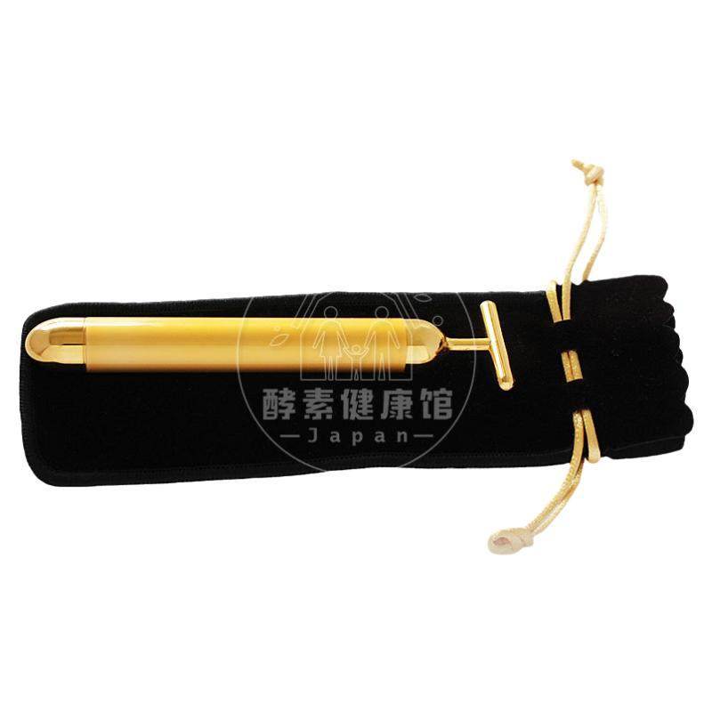 日本BEAUTY BAR 24k金黄金美容棒T型脸部按摩器电动瘦脸 EMS包邮