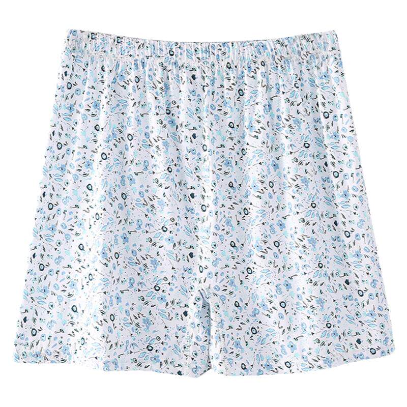 中老年人女士纯棉短裤睡裤全棉宽松大码妈妈夏季家居平角短裤外穿