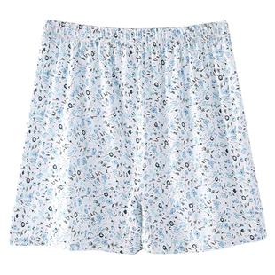 中老年人女士纯棉短裤睡裤全棉宽松大码妈妈夏季家居平角短裤外穿