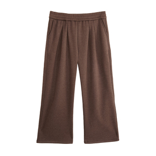 男笙【醋酸羊毛900g加绒卫裤】冬季高品质加厚A字直筒卫裤休闲裤