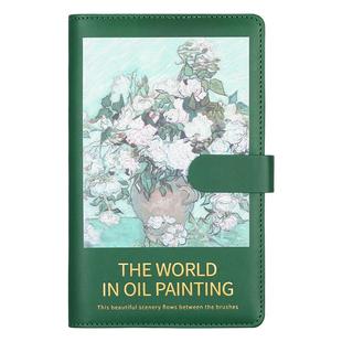 油画存单收纳本票据收纳册2025新款网红可放钱存单夹家庭现金理财存折定期银行存单收纳册多功能一体票据夹子