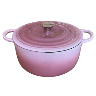 新品防染色[渐变粉]出口级珐琅锅汤锅铸铁炖锅厚燃气灶电磁炉家用