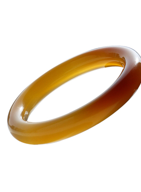 天然巴西圆条冰种玉髓镯子美人条