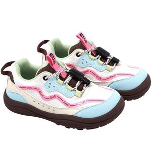 ELLEkids童鞋女童运动鞋秋季新款防滑时尚登山鞋束口扣儿童户外鞋