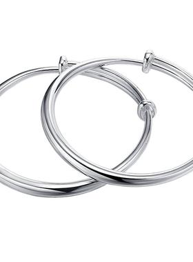 宝宝婴儿银手镯9999纯银银饰品