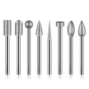 金刚石磨头玉石打磨3mm玉雕工具套装电磨金刚砂合金雕刻气动针棒