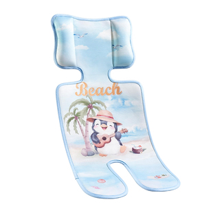 婴儿车凉席安全座椅凉垫通用夏季冰丝宝宝餐椅遛娃神器推车凉席垫