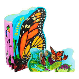 英文原版 蝴蝶变形记造型书 超好玩的立体翻翻书 Metamorphoses Butterfly 儿童自然百科知识 STEM科普精装立体书