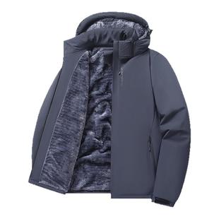 西域骆驼冬季男冲锋外套加绒加厚棉衣保暖防风防水套装衣裤两件套