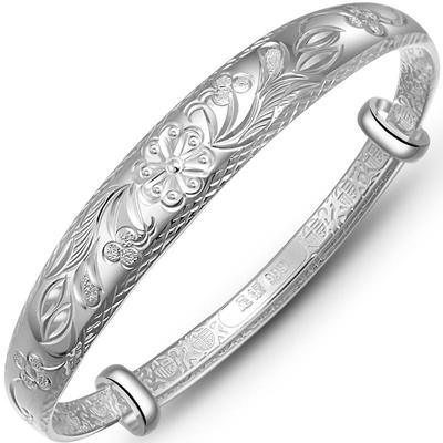 9999足银樱花手镯妈妈实用礼物