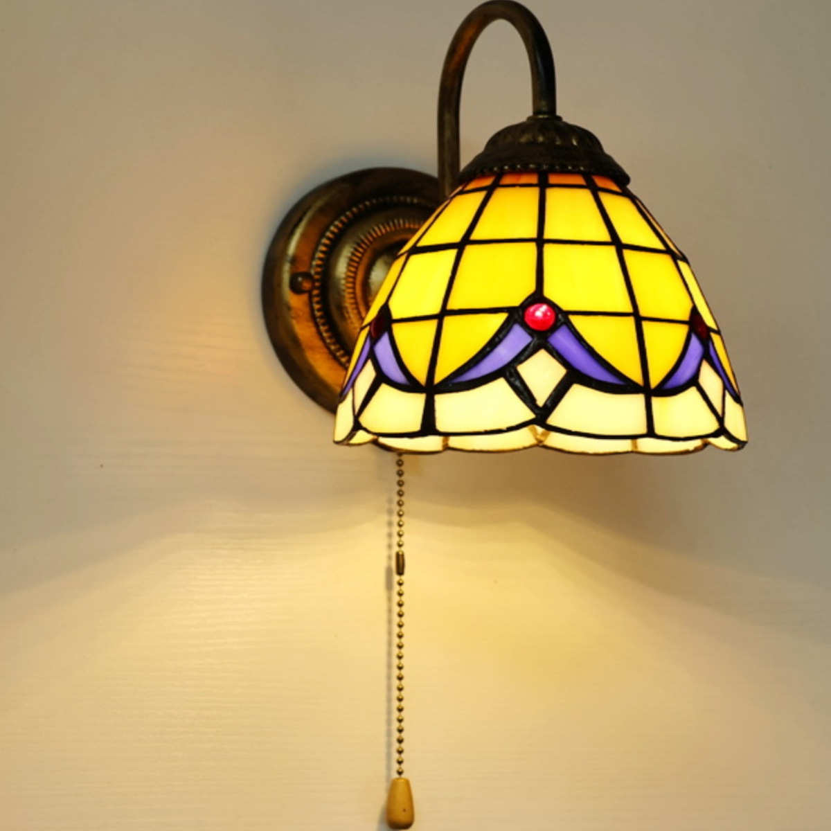 美式玻璃壁灯卧室床头拉链开关走廊过道酒店咖啡厅餐厅复古书房灯