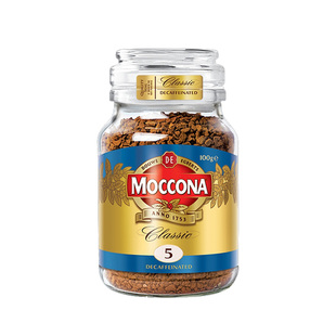 荷兰进口moccona摩可纳5号低因冻干速溶咖啡粉纯黑美式无糖精正品
