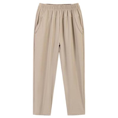 妈妈轻薄冰丝裤子中老年休闲裤