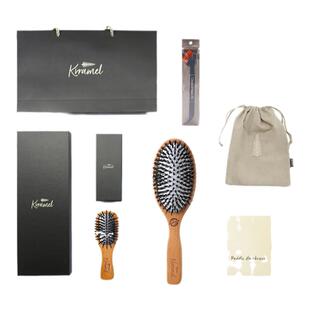 KRRAMEL蓬松颅顶猪鬃梳鬃毛梳气垫梳木梳子礼盒生日礼物女实用